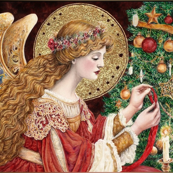 Christmas Holiday Angel Miriëlle, Keeper of the Twin Flame Fine Art Print - Picture 7 of 7